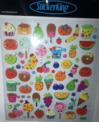 Scrapbooking Crafts Stickers Sticker King Food Faces Fruit Candy Cupcakes Donuts