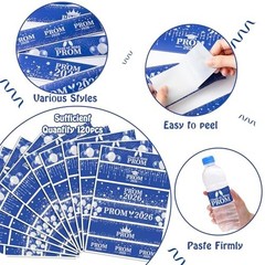 Graduation Water Bottle Labels – 120pcs Congrats Grad Stickers for Class of 2026