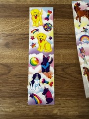 Lisa Frank Multicolor Animal Stickers Lot of 5 Unicorns Horses Dogs MPN S251