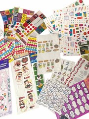 40+ Partial Sticker Sheets 80s 90s Hallmark Sandylion Grossman Junk Journal Lot