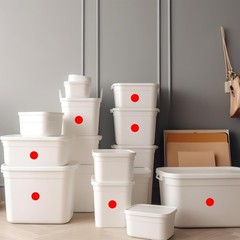 1400 PCS Red Circle Dot Stickers 3/4″ Round Color Coding Label Stickers Red