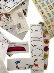 Vintage Sandy Lion Alphabet Letter Sticker Roll Animal Seasonal Sports Baby Lot