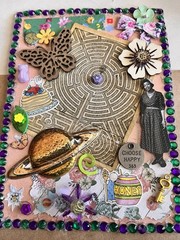 Junk Journal Ephemera. Set Of 5 Paper Cards With Envelopes