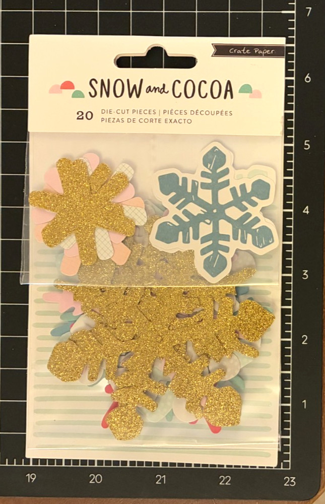 Crate Paper SNOW and COCOA Die-Cuts Winter Snowflakes – Last Item!