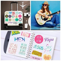 220Pcs Inspirational Christian Stickers Bulk Vinly Waterproof Bible Verse Jesus