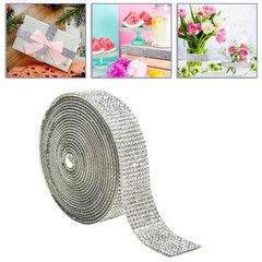 5yds Adhesive Sparkling Rhinestones Ribbon for Craft Wedding Cake Decoration