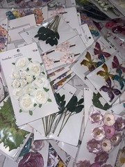 1,070 Pks Recollections Scrapbook Flowers Leaves Butterflies Lot New