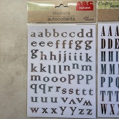 2 Gold / 2 Silver Upper Lower Case Script Alphabet ABCS Stickers