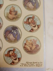 Vintage Disney 25 Pcs Winnie the Pooh Piglet Eeyore Tigger Stickers Seals