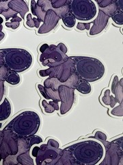 Waterproof die-cut sticker, cute fairy ferret, cute original art – rosyolive