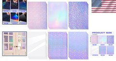 Colorful A4 Holographic Sticker Sheets – Waterproof & Easy to Use, 36 Pack