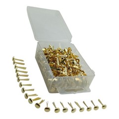 LLY 320 Pieces 8mm Round Long Leg Brads, Paper Fasteners Metal Brads with Box…