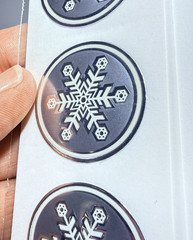 Fossler Seals From Marian Heath Stickers LOT «C» Christmas Tree Snowflake Holly