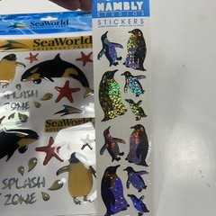 Vintage 2005 Creative Imaginations SEAWORLD Adventure Parks Epoxy Stickers Orca