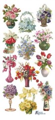 VIOLETTE STICKER – FLOWER VASES – 7 3/4″ x 3 3/4″ 19.5 cm x 9.5cm