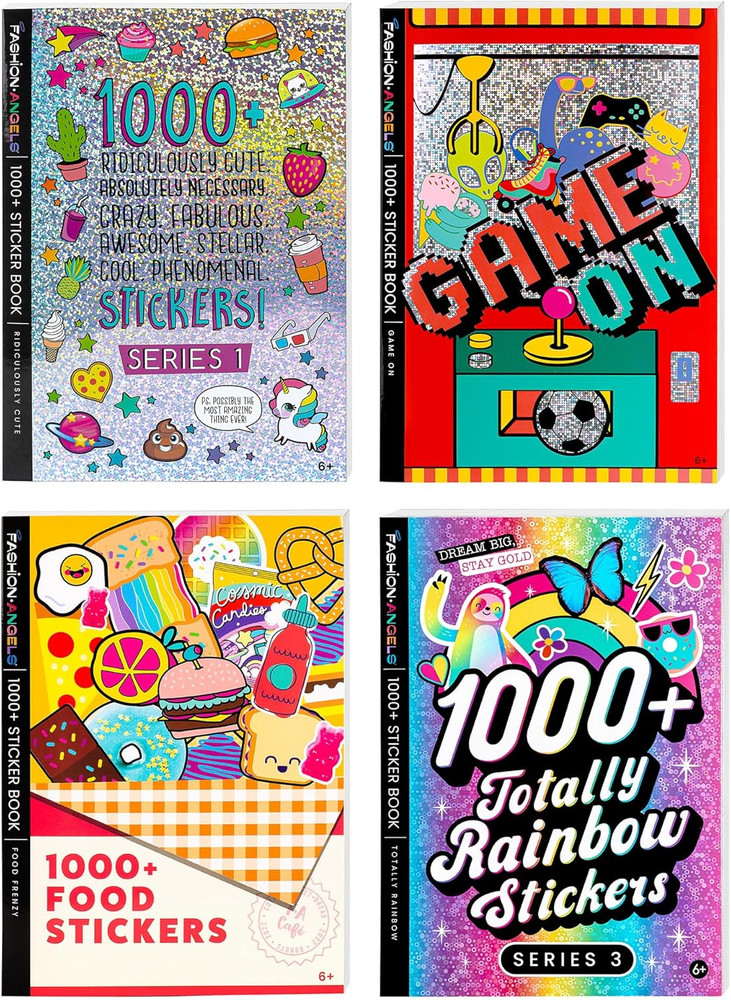 Set of 4 Sticker Books with 4,000+ Fun & Colorful Craft Stickers