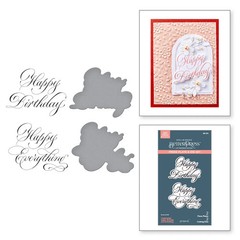 Spellbinders BETTER PRESS – PRESS PLATE N DIE SET – HAPPY BIRTHDAY -BP-274