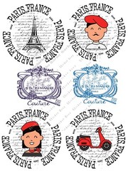 Paris France Ephemera Collage Supplies For Scrapbook Junk Journal Card Making