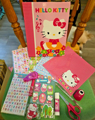Hello Kitty Scrapbook & Assortment of HELLO KITTY ASSESSORIES FROM ORIGINAL KIT