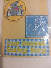 Fabric Stickers Baby Boy Teddy Bear American Traditional Designs