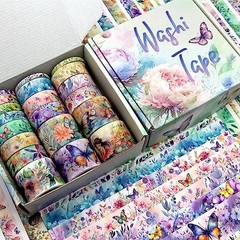 20 Rolls Washi Tape Set Floral Butterfly Decorative Masking Tape Scrapbooking Ar