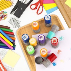 12 Pcs Teacher Stamps for Classroom, Self-Inking Rubber Colorful Stamps Class…