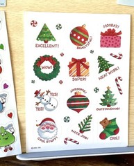 Mixed Lot of 5 Vintage Christmas Sticker Sheets 1998 Hershey Kisses HMK AGC
