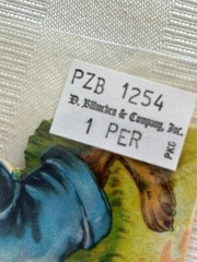 Vintage PZB Paul Zoecke Berlin Easter No. 1254 Die Cut Bunny Germany 6 Hinged