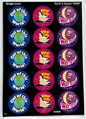 Scratch n Sniff STINKY STICKERS Bubble Gum STRAWBERRY Grape ScentS by TREND lot