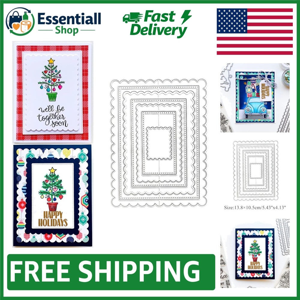High-Quality Carbon Steel Rectangle Frame Die Cuts for DIY Scrapbooking Projects