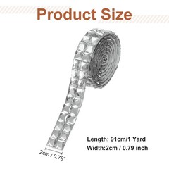 0.79 Inch x 1 Yard Crystal Rhinestone Sticker Ribbon White