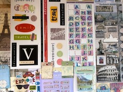 LARGE LOT OF 210 PCS TRAVEL EUROPE PARIS ROME CRUISES SCRAPBOOK PAPERS STICKERS