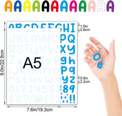 Letter Stickers, Small Alphabet Stickers, 1 Inch Vinyl Sticker Waterproof Lette