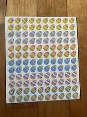 Vtg 1990s Easter Egg Stickers, Mini Eggs, Dyed, Holiday, Retro, Rare