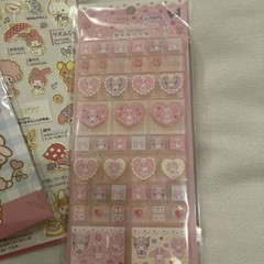 Brand New Sanrio Monotone Stone My Melody Sweet Piano Sticker Sheet