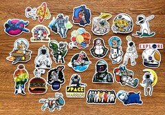 NASA Stickers Space Shuttle Launch Vinyl Decals Rocket Missions Pack Lot 50 pcs