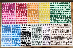 Creative Memories Large ABC/123 Letters, Lot of 11 Sheets, All Different, NEW