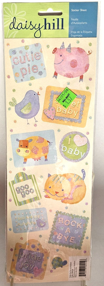 NIP Daisy Hill POLKA DOT Die-Cut Stickers use w/ Baby Polka Dot Pig & Polka Dot
