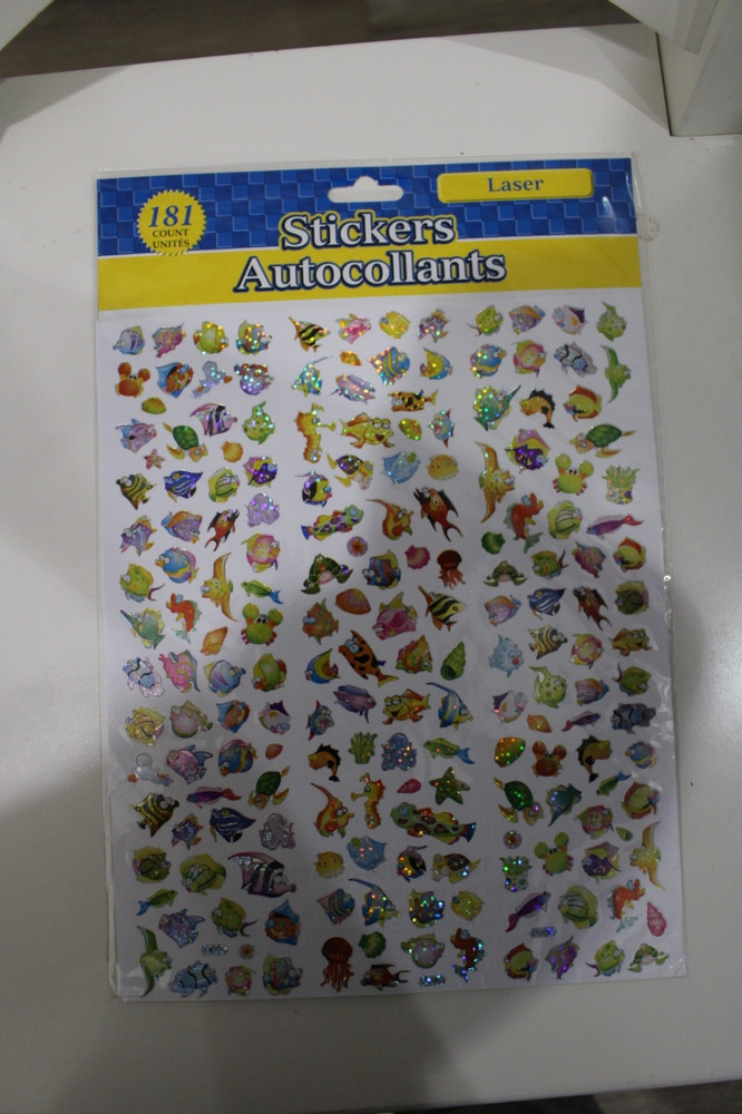 Laser Baby Ocean Animals 181 PC Turtles Angle Fish Sea Horse Squids Scrapbooking