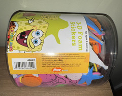 Vintage Tub SpongeBob Squarepants 2004 Nickelodeon 3D Foam Stickers NEW RARE!