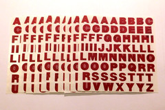 Mrs. Grossman’s Stickers Lot of 10 Sheets ~Papier Alphabet Bordeaux ~2003 6×6
