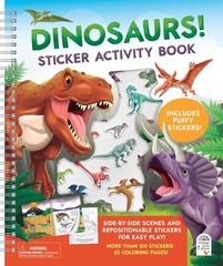 Dinosaurs! Sticker Activity Book – 100 Stickers Including Puffy, 20 Coloring Pag
