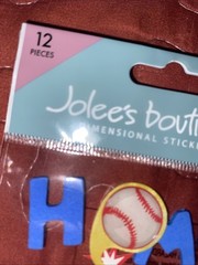 FREE SHIP Jolee’s HOME RUN Scrapbook Dimensional Stickers SCHOOL SPORTS BASEBALL