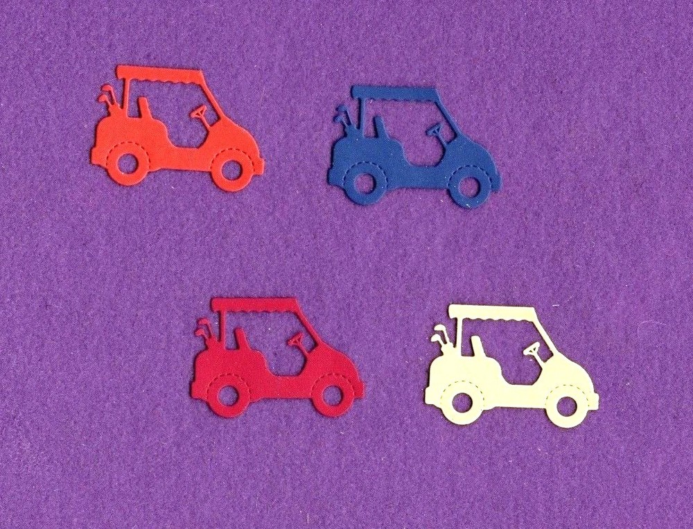 GOLF CART # 2 die cuts scrapbook cards