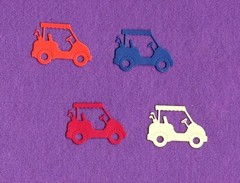 GOLF CART # 2 die cuts scrapbook cards