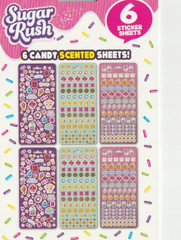 (500+ pc) Sugar Rush Scratch n’ Sniff! Candy Scented Sticker Assortment 6 Sheets