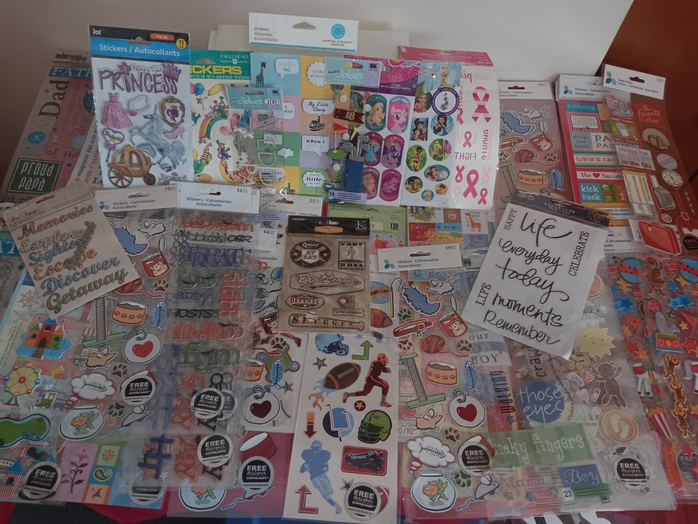 HUGE STICKER LOT~100 PACKS~ ALL SEALED~VARIETY OF THEMES-JOLEES’S MARTHA STEWART
