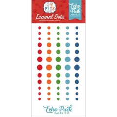 Crafts Enamel Dots EP Pets Bright Red Orange Green Blue Sticky Back