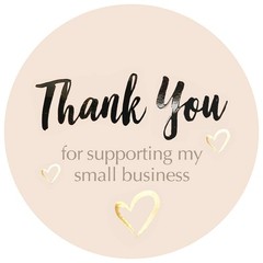 4000 Pcs Thank You Stickers Rolls, 1.5″ Round Gold Foil Seals, Pastel Peach UV E