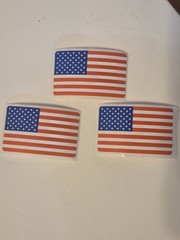 USA American Flag Stickers 3 Count 1.25″ x 2″